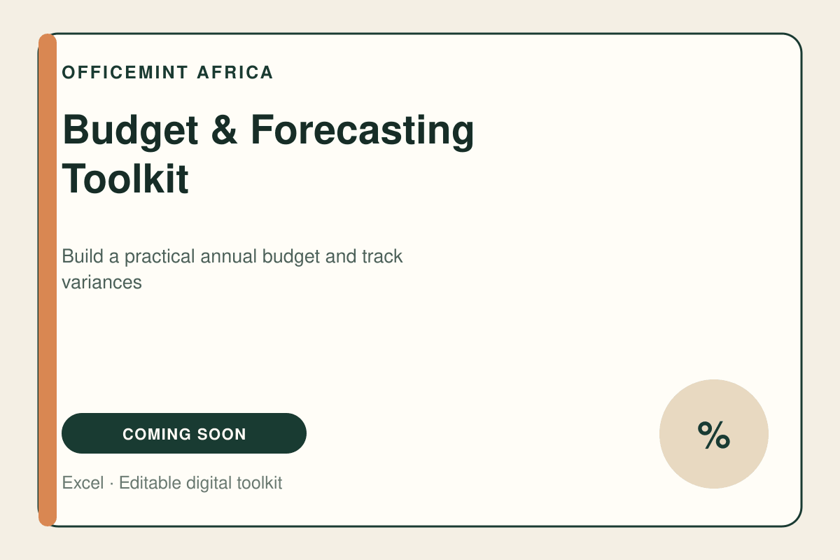 Budget & Forecasting Toolkit product cover